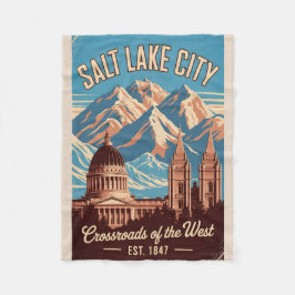 Manta Polar Vintage Salt Lake City Utah Retro Travel Poster
