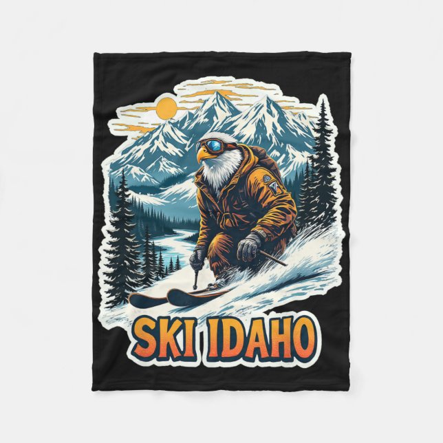 Manta Polar Vintage Skiing Eagle Design  (Anverso)