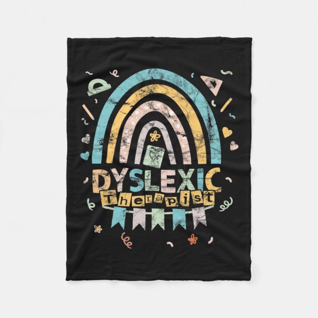 Manta Polar Vintage Terapia Arcoiris Dislexia Awarenes (Anverso)