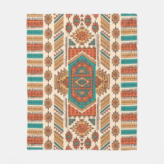 Manta Polar Vintage tribal: Patrón étnico sin foco
