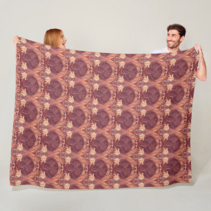 Manta Polar Vintage Tulips Art Nouveau Fleece Blanket
