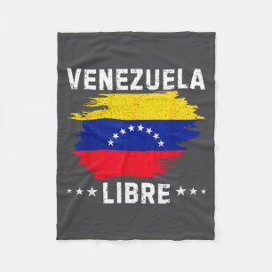 Manta Polar Vintage Venezuela Libre 2026 Bandera de Venezuela 