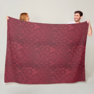 Manta Polar Vintage William Morris Acorn Velvet Grabado en rel