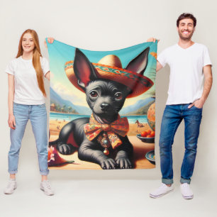 Manta Polar Vintage Xoloitzcuintle
