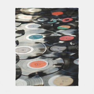 Manta Polar Vinyl retro plástico negro antiguo