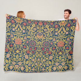 Manta Polar Violeta brillante y Columbina (por William Morris)