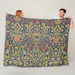 Manta Polar Violeta brillante y Columbina (por William Morris)