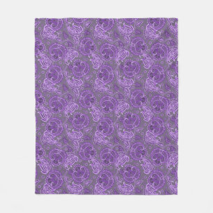 Manta Polar Violeta estampado damasco floral étnico orientado