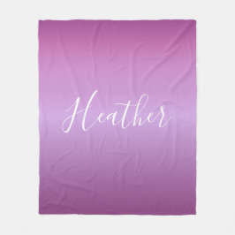 Manta Polar Violeta Púrpura y Secuencia Blanca Personalizada