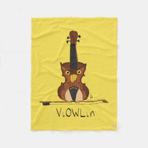 Manta Polar Violin Owl Funny Cute Kids Music
