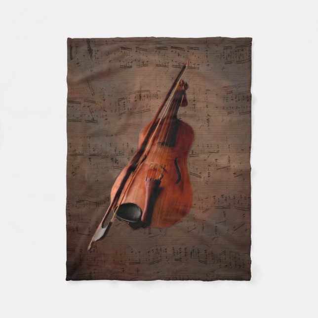 Manta Polar Violina de época pintada (Anverso)