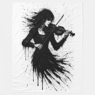 Manta Polar Violinista Nacido de la Tinta en la Tormenta de So