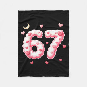 Manta Polar Viral 67 Corazones Kawaii Día de San Valentín Chic
