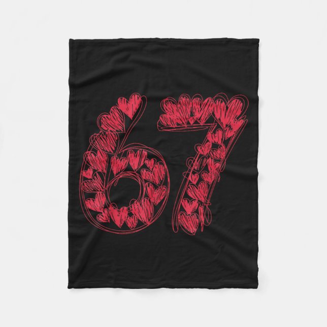 Manta Polar Viral 67 Hand-drawn Hearts Valentine's Day Cute Te (Anverso)