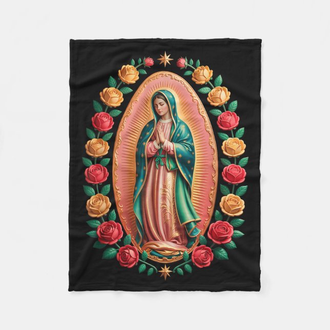 Manta Polar Virgen De Guadalupe Saint Mary Christian Religious (Anverso)