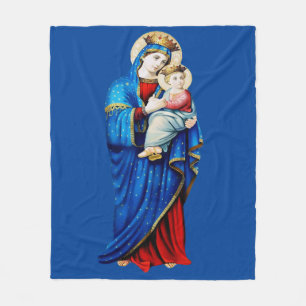 Manta Polar Virgen María con el Niño Jesús