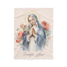 Virgen religiosa católica María con rosas