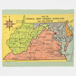 Manta Polar Virginia Maryland States Throw Blanket