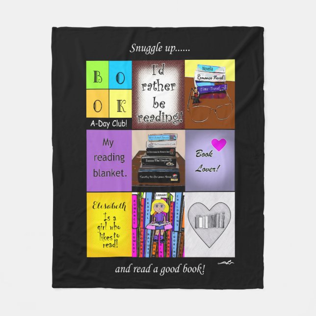 Manta Polar Virginia Wright Personalized Reading Blanket (Anverso)