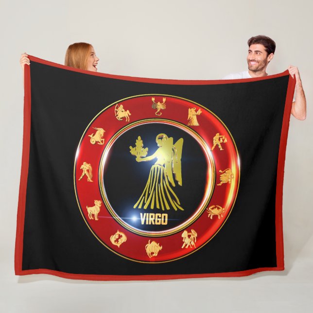 Manta Polar Virgo Zodiac Rótulo Astrología Fleece Blanket (In situ)