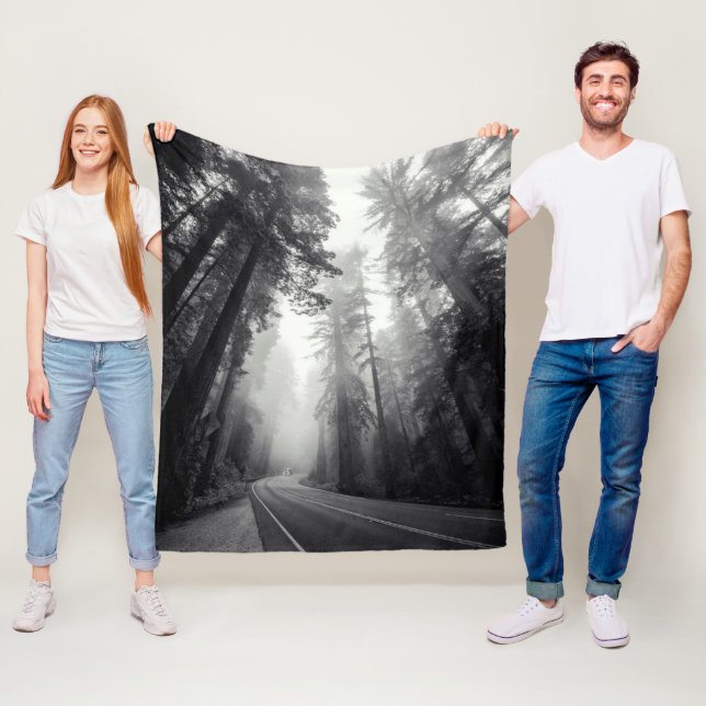 Manta Polar Vista de los árboles de la secoya en bosque (In situ)