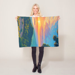 Manta Polar Vista del atardecer desde el Monte Jerai