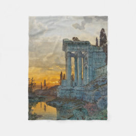 Manta Polar Vista del sur de Italia con antiguas ruinas romana