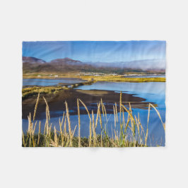 Manta Polar Vista sobre Saudarkrokur y Skagafjordur, Islandia