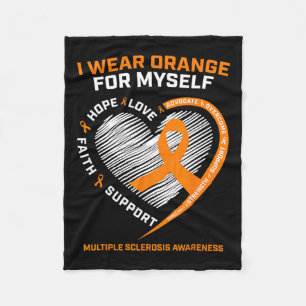 Manta Polar Viste Naranja Yo Mismo Conciencia De Esclerosis Mú