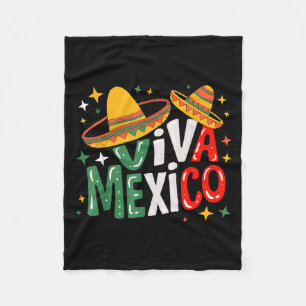 Manta Polar Viva México niñas niños pequeños bandera mexicana