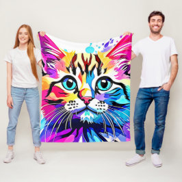 Manta Polar Vivid Kitty Vibes Design