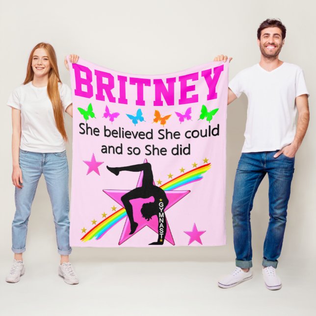 MANTA POLAR VIVIENDO MI SUEÑO GIMNASTICO PERSONALIZADO BLANCO (In situ)