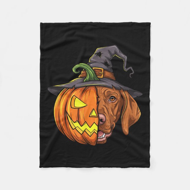 Manta Polar Vizsla Calabaza Jack O Lantern Halloween niños hom (Anverso)