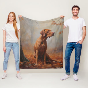 Manta Polar Vizsla en otoño se inspira en las hojas