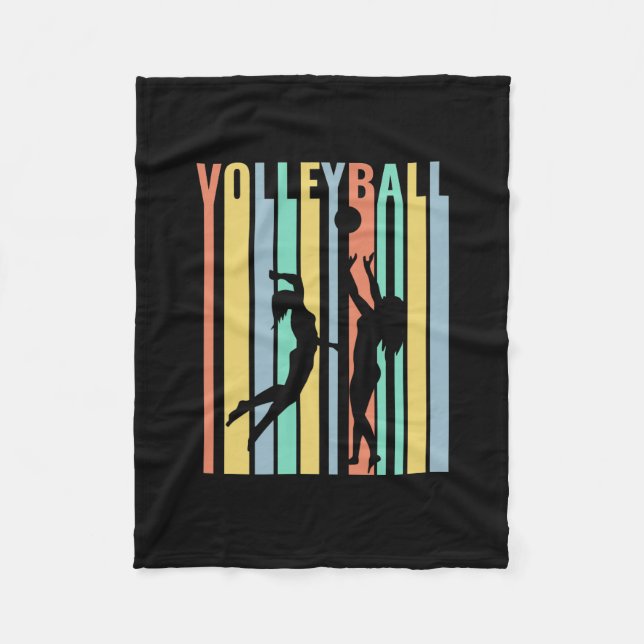 Manta Polar Voleibol Beachvoleibol Retro (Anverso)