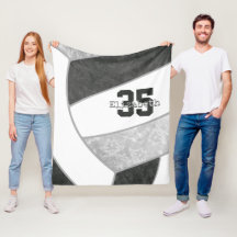 Voleibol de niñas grises negras con nombre persona