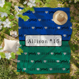 Manta Polar Voleibol personalizado azul y verde superior