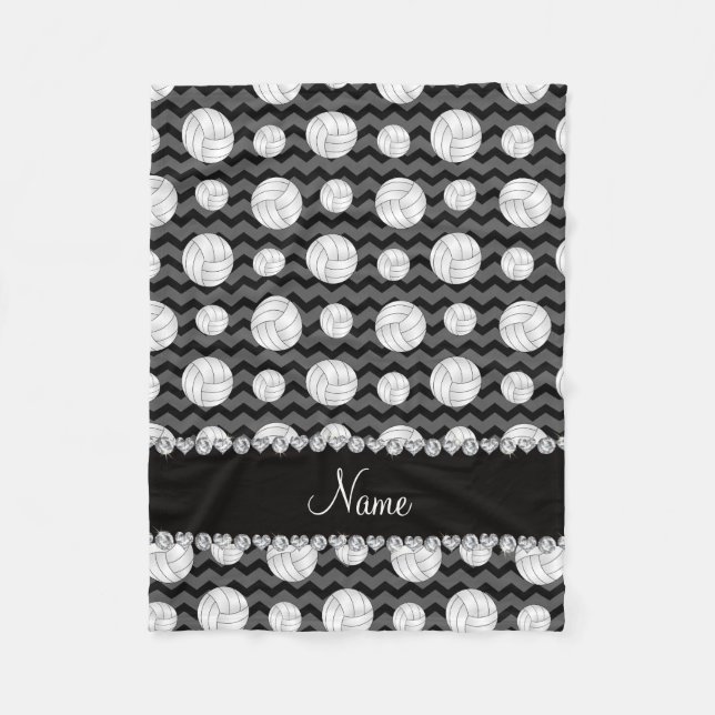 Manta Polar Voleiboles negros conocidos personalizados de los (Anverso)