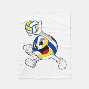 Manta Polar Voleibolista con voleibol