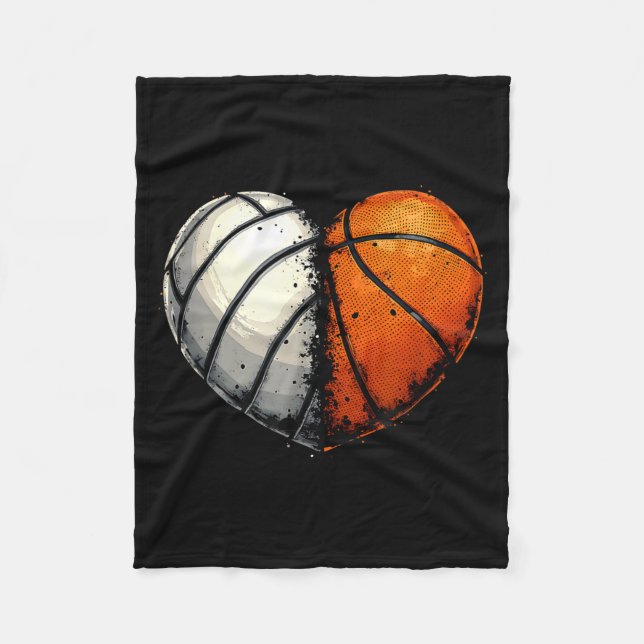 Manta Polar Volleyball Basketball Ball Heart Srts Lover Valent (Anverso)