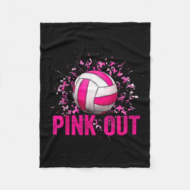 Manta Polar Volleyball Game Day Nk Out Breast Cancer Awareness (Anverso)