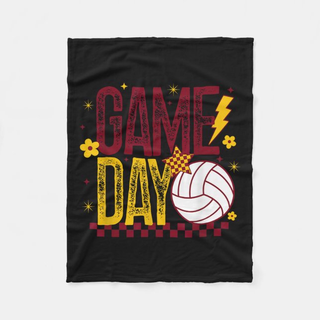Manta Polar Volleyball Game Day Retro Girls Volleyball Mom Mar (Anverso)