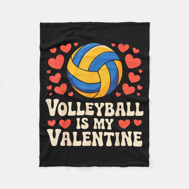 Manta Polar Volleyball Is My Valentine Romantic Valentines Day (Anverso)