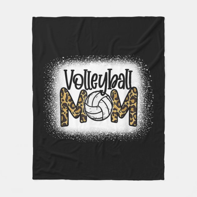 Manta Polar Volleyball Mom Women Leopard Cute Bleached Fun Mot (Anverso)