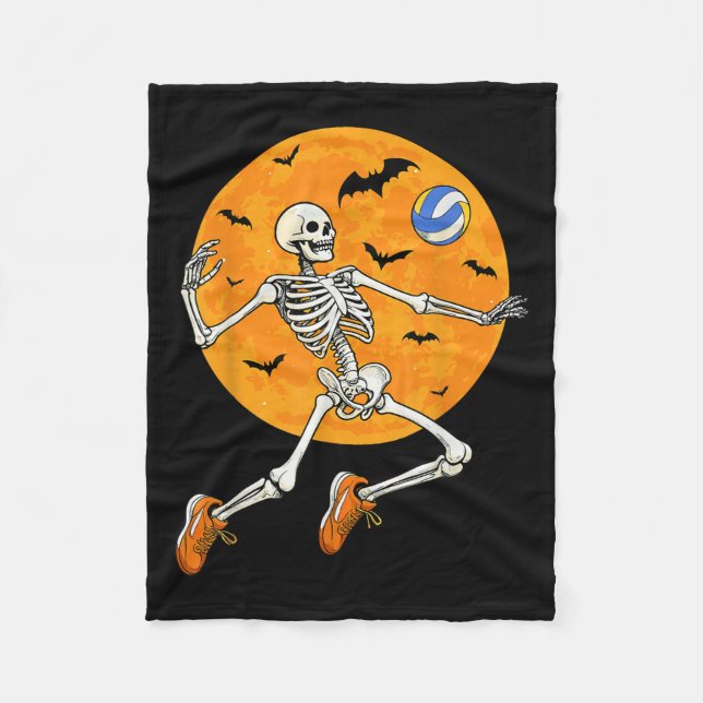 Manta Polar Volleyball Skeleton Soky Boys Halloween Volleyball (Anverso)