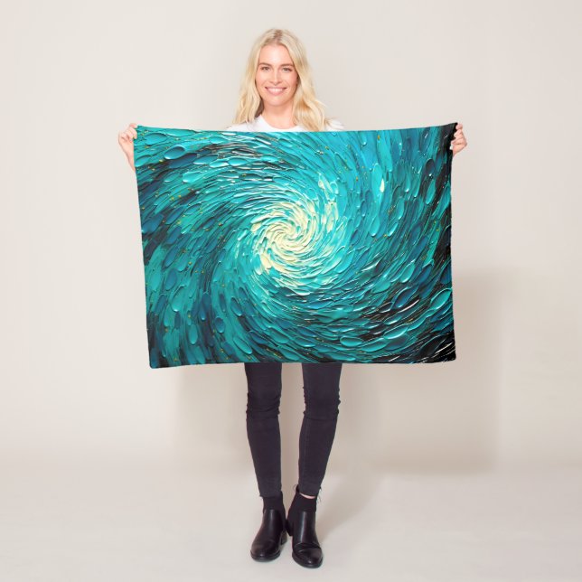 Manta Polar Vórtice abstracto del océano turquesa (In situ)