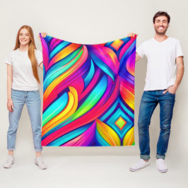 Manta Polar Vórtice de Arcoíris Psicodélico