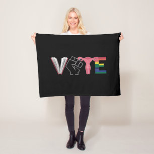 Manta Polar Vota Feminista Derechos de la Mujer Libros Prohibi