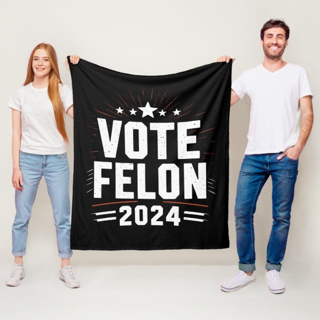 Manta Polar Vote Felon Trump 2024 Divertido voto electoral (In situ)
