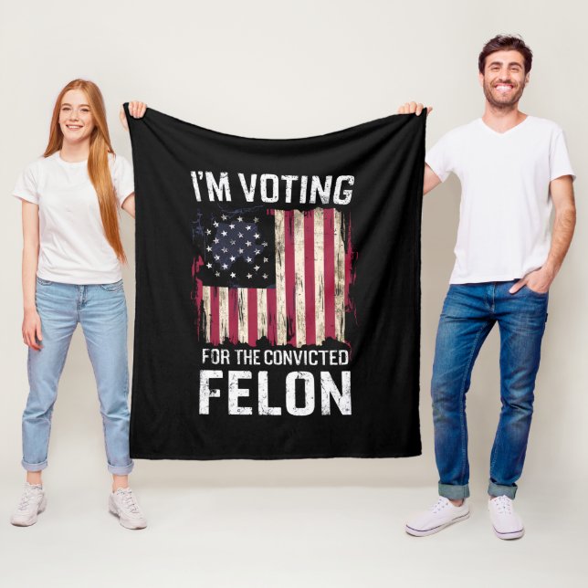 Manta Polar Voto por el convicto Felon Pro Trump 2024 (In situ)